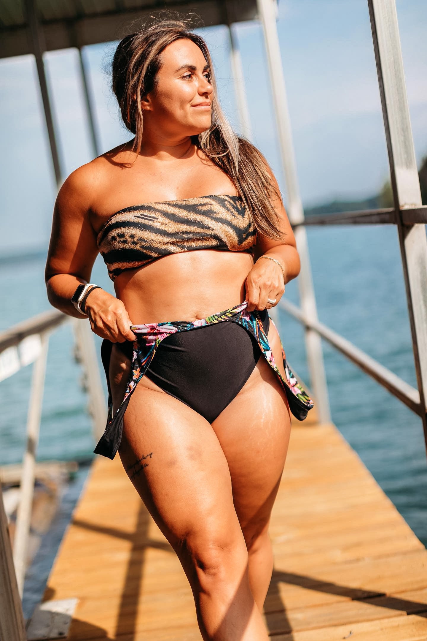 Bikini Réversible Pois Bleu Taille M/III - Neuf Sans étiquette, Fabriqué En Italie