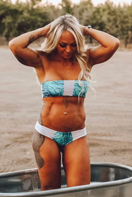 FLYNN Bikini Top | Custom Strapless Mesh Bikini Top | Savage Swim