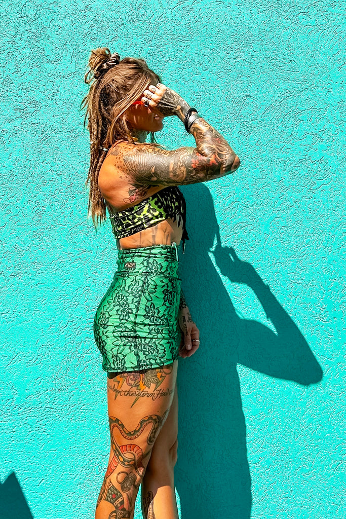 strapless bikini top fringe handmade reversible custom